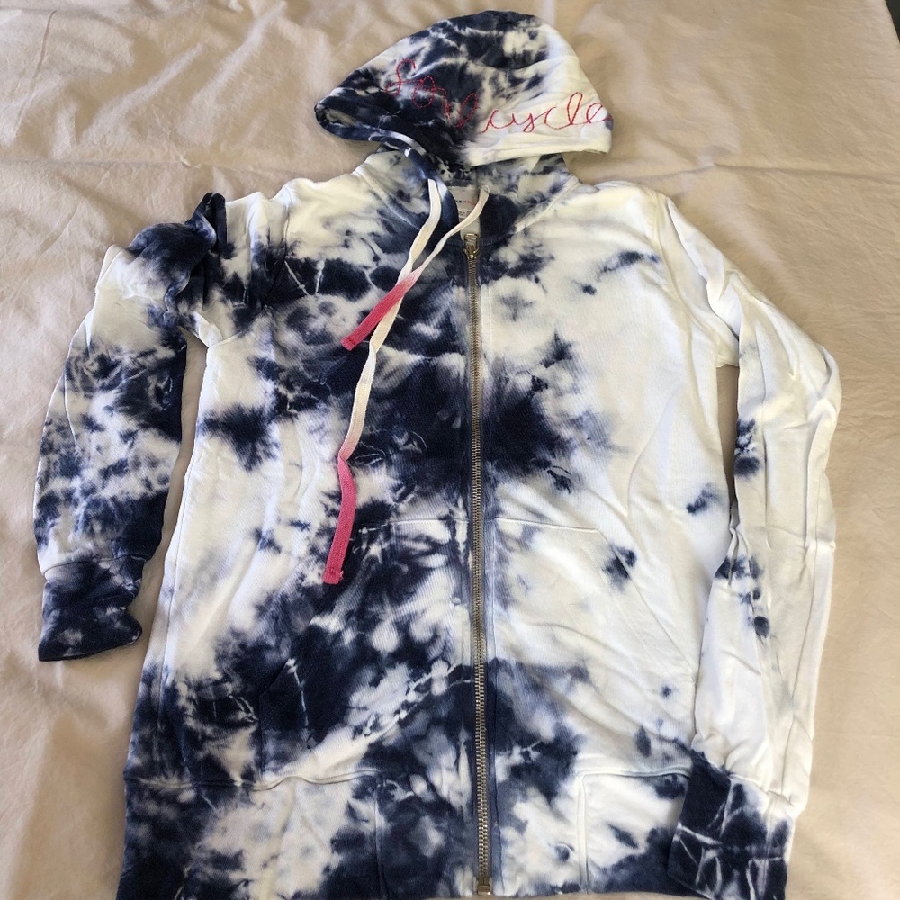 Soulcycle x Sundry  tie dye zip up hoodie